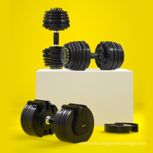 Fitness 15kg Barbell Strength Wholesale Adjustable Rubber Hex Chrome Training Dumbell Sets Rubber Dumbbell Set